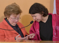 Senator Barbara Mikulski (D-MD) and Felicia Sanchez