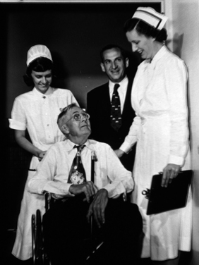 Charles Meredith and nurses