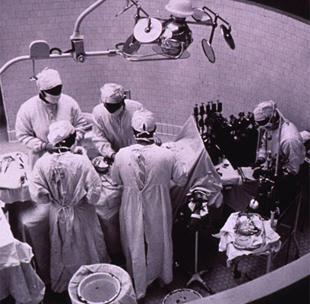 an OR photo from the early days of the Clinical Center