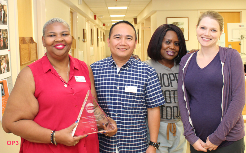 Four team members of the third floor outpatient clinic