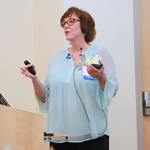 Patient with Degos disease addresses symposium attendees