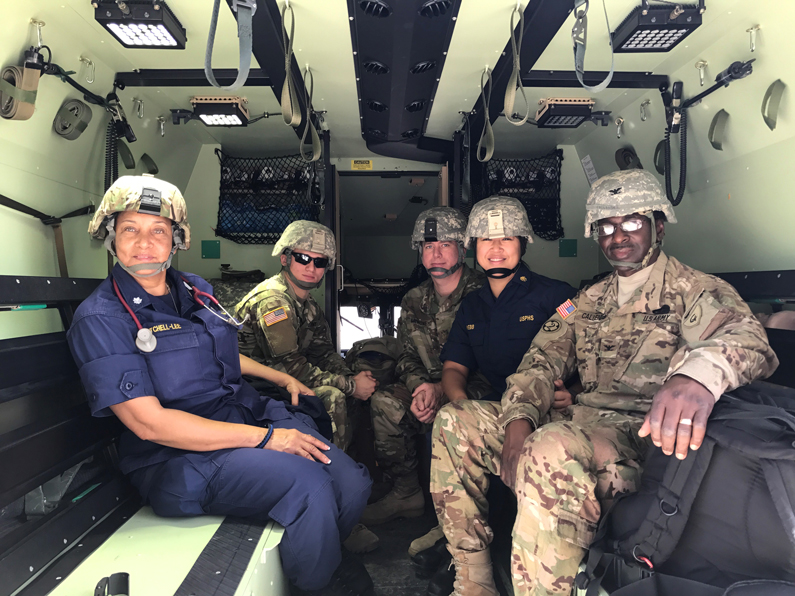Lt. Melanie Webb traveled by military vehicles to bring medical assistance to Puerto Rican communities isolated by the damage
