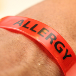 wristband with ALLERGY on it