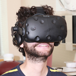 Nicholas Rodriquez enjoying the Virtual Reality experience