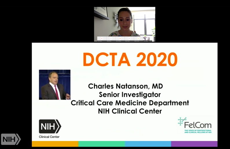 A virtual presentation and award of the 2020 Distinguished Clinical Teaching Award